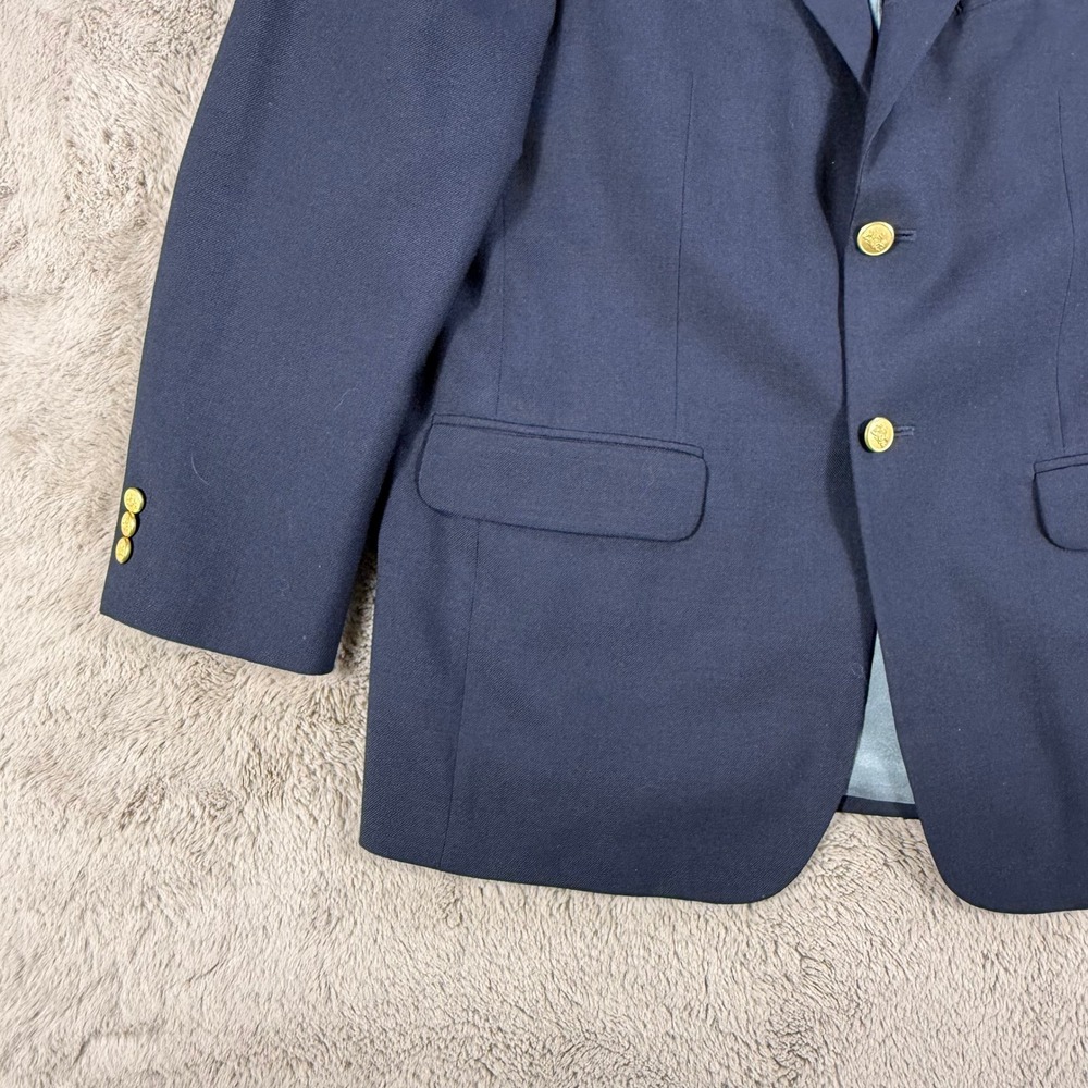 Classic Stafford Men's Navy Blazer Sports Jacket with Gold Buttons Sz 40R - Picture 11 of 11